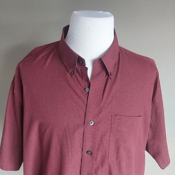 Van Heusen Shirt Sz XXL Red with check print - Picture 2 of 7